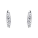 AMOR Ohrring (Creolen) Damen, 925 Silber rhodiniert, Zirkonia weiß, Ansicht 3