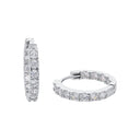 AMOR Ohrring (Creolen) Damen, 925 Silber rhodiniert, Zirkonia weiß, Hauptbild