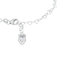 AMOR Fußkette Unisex, 925 Silber rhodiniert, Motiv Herz, Zirkonia weiß, Ansicht 4