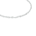 AMOR Fußkette Unisex, 925 Silber rhodiniert, Motiv Herz, Zirkonia weiß, Ansicht 3