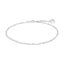 AMOR Fußkette Unisex, 925 Silber rhodiniert, Motiv Herz, Zirkonia weiß, Hauptbild