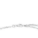 AMOR Fußkette Unisex, 925 Silber rhodiniert, Motiv Herz, Zirkonia weiß, Verschluss
