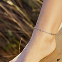 AMOR Fußkette Unisex, 925 Silber rhodiniert, am Model
