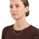 AMOR Halskette Unisex, 925 Silber rhodiniert, am Model
