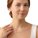 AMOR Halskette Unisex, 925 Silber rhodiniert, am Model