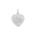 AMOR Anhänger (Halskette) Damen, 925 Silber rhodiniert, Motiv Engel Gott Schütze Dich, Rückseite