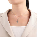 AMOR Anhänger (Halskette) Damen, 925 Silber rhodiniert, Motiv Hamsa Hand, Zirkonia weiß, Ansicht 2