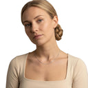 AMOR Halskette Unisex, 925 Silber rhodiniert, am Model