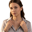 AMOR unisex necklace, rhodium-plated 925 sterling silver, worn by model