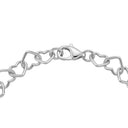 AMOR unisex bracelet, rhodium-plated 925 sterling silver, clasp