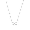 AMOR Halskette Damen, 925 Silber rhodiniert, Motiv Infinity, Zirkonia weiß, Hauptbild