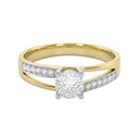 AMOR Ring Damen, 333 Gold teil-rhodiniert, Zirkonia weiß, Ansicht 3