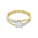 AMOR Ring Damen, 333 Gold teil-rhodiniert, Zirkonia weiß, Ansicht 4
