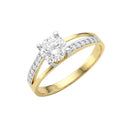 AMOR Ring Damen, 333 Gold teil-rhodiniert, Zirkonia weiß, Hauptbild