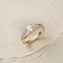 AMOR Ring Damen, 333 Gold teil-rhodiniert, Zirkonia weiß, Ansicht 7