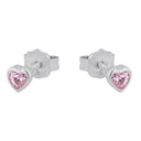 PRINZESSIN LILLIFEE girls' stud earrings, rhodium-plated 925 sterling silver, pink, view 4