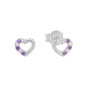 PRINZESSIN LILLIFEE girls' heart stud earrings in 925 sterling silver