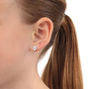 AMOR children's stud earrings, rhodium-plated 925 sterling silver, view 2