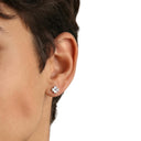 AMOR children's stud earrings, rhodium-plated 925 sterling silver, view 3