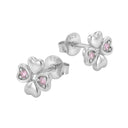 AMOR children's stud earrings, rhodium-plated 925 sterling silver, view 4