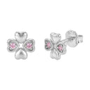 AMOR children's stud earrings, rhodium-plated 925 sterling silver, main image