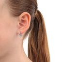 AMOR children's hoop earrings, rhodium-plated 925 sterling silver, view 2
