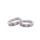 AMOR children's hoop earrings, rhodium-plated 925 sterling silver, view 5