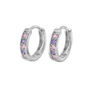 AMOR children's hoop earrings, rhodium-plated 925 sterling silver, view 6