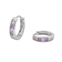 AMOR children's hoop earrings, rhodium-plated 925 sterling silver, main image
