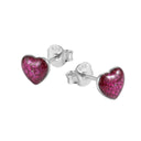 AMOR children's stud earrings, bright pink, view 2