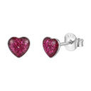 AMOR children's stud earrings, bright pink, main image