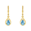 AMOR Ohrring (Ohrhänger) Damen, 375 Gold, Zirkonia blau, Ansicht 3