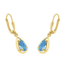 AMOR Ohrring (Ohrhänger) Damen, 375 Gold, Zirkonia blau, Ansicht 4