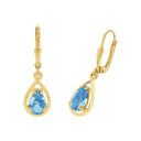 AMOR Ohrring (Ohrhänger) Damen, 375 Gold, Zirkonia blau, Hauptbild