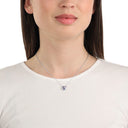 AMOR Halskette Damen, 925 Silber rhodiniert, Zirkonia blau, Ansicht 2
