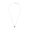 AMOR Halskette Damen, 925 Silber rhodiniert, Zirkonia blau, Ansicht 3