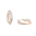 AMOR Ohrring (Creolen) Damen, 925 Silber silber / rosévergoldet (bicolor), Zirkonia weiß, Hauptbild