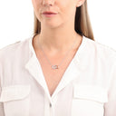 AMOR Halskette Damen, 925 Silber silber / rosévergoldet (bicolor), Motiv Stern, Zirkonia weiß, Ansicht 2