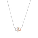 AMOR Halskette Damen, 925 Silber silber / rosévergoldet (bicolor), Motiv Stern, Zirkonia weiß, Hauptbild