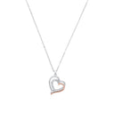 AMOR Halskette Damen, 925 Silber silber / rosévergoldet (bicolor), Motiv Herz, Zirkonia weiß, Hauptbild