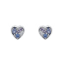 AMOR Ohrring (Ohrstecker) Damen, 925 Silber rhodiniert, Zirkonia blau, Ansicht 3