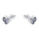 AMOR Ohrring (Ohrstecker) Damen, 925 Silber rhodiniert, Zirkonia blau, Ansicht 4