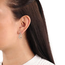 AMOR Ohrring (Ohrstecker) Damen, 925 Silber silber / rosévergoldet (bicolor), Zirkonia weiß, Ansicht 2
