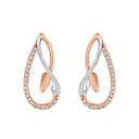 AMOR Ohrring (Ohrstecker) Damen, 925 Silber silber / rosévergoldet (bicolor), Zirkonia weiß, Ansicht 3
