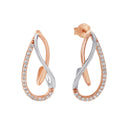 AMOR Ohrring (Ohrstecker) Damen, 925 Silber silber / rosévergoldet (bicolor), Zirkonia weiß, Hauptbild