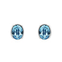 AMOR Ohrring (Ohrstecker) Damen, 925 Silber rhodiniert, Kristall blau, Ansicht 3