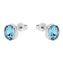 AMOR Ohrring (Ohrstecker) Damen, 925 Silber rhodiniert, Kristall blau, Ansicht 4