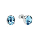 AMOR Ohrring (Ohrstecker) Damen, 925 Silber rhodiniert, Kristall blau, Hauptbild