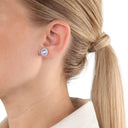 AMOR Ohrring (Ohrstecker) Damen, 925 Silber rhodiniert, Zirkonia weiß, Ansicht 2