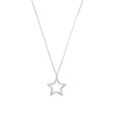 AMOR Halskette Damen, 925 Silber rhodiniert, Motiv Stern, Zirkonia weiß, Hauptbild